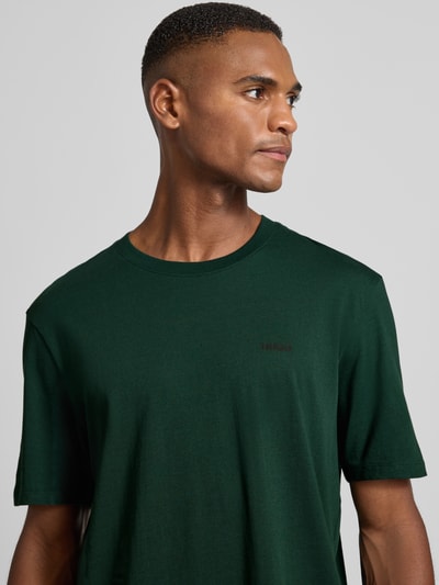 HUGO Regular Fit T-Shirt aus reiner Baumwolle Modell 'DERO' Dunkelgruen 3