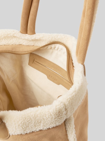 Barts Torba shopper z detalem z logo model ‘Ucko’ Piaskowy 5