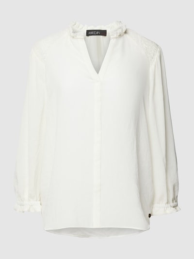 Marc Cain Bluse mit Smok-Details Offwhite 2