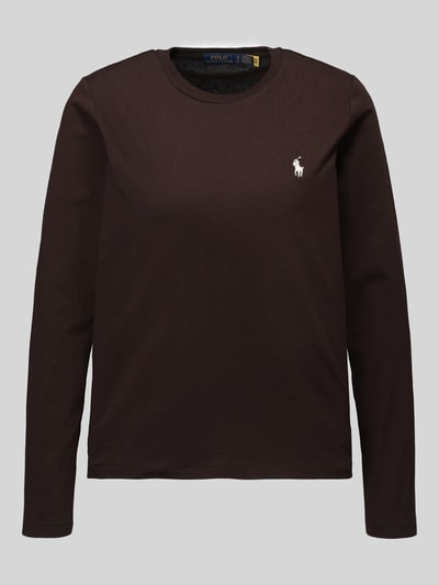 Polo Ralph Lauren Longsleeve mit Logo-Stitching Dunkelbraun 2