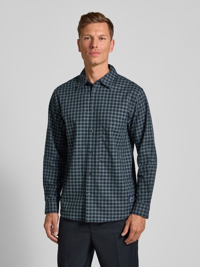 Scotch & Soda Relaxed Fit Freizeithemd mit Kentkragen Dunkelblau 4