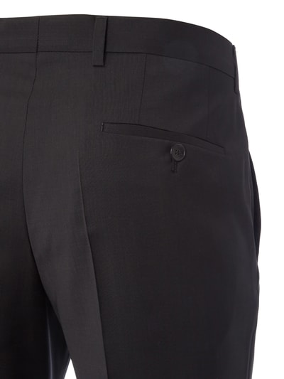 BOSS Slim fit pantalon van scheerwol Zwart - 3