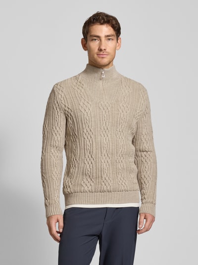 Dale of Norway Wollpullover mit Troyer-Kragen Sand 4