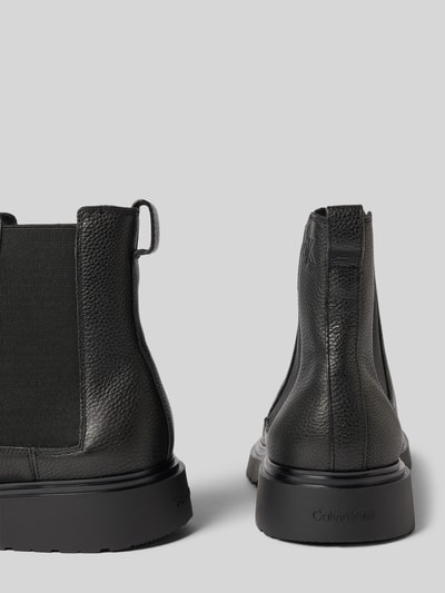 Calvin Klein Jeans Chelsea Boots aus Leder mit elastischen Einsätzen BLACK 2