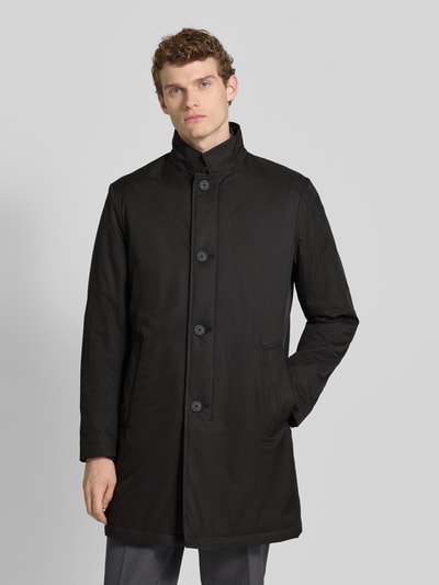 Roy Robson Płaszcz nylonowy ze stójką i wpuszczanymi kieszeniami Czarny 4