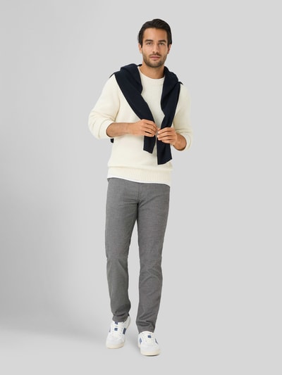 Brax Regular Fit Chino aus Baumwoll-Mix mit Viskose-Anteil Modell 'Wool Look Flex' Silber 1