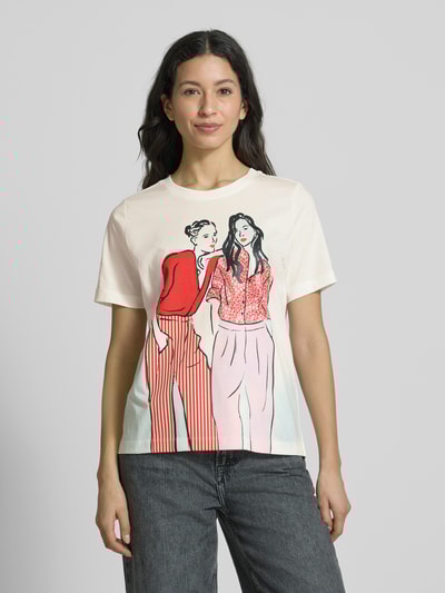s.Oliver RED LABEL Relaxed Fit T-Shirt aus reiner Baumwolle Weiss 4