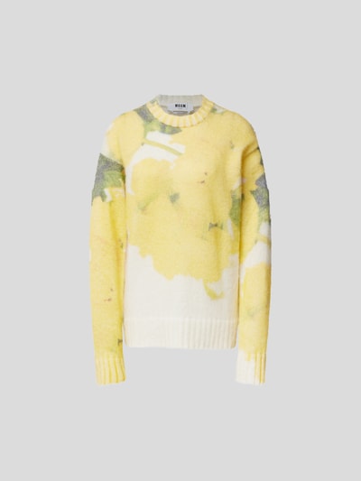 MSGM Pullover mit floralem Muster Offwhite 2