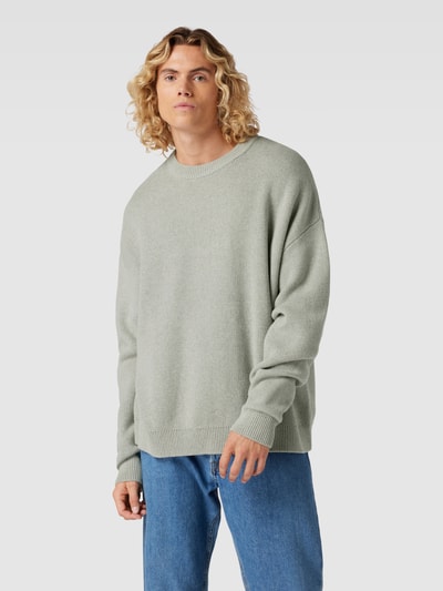 Jack & Jones Strickpullover in Melange-Optik mit überschnittenen Schultern Hellgrau Melange 4