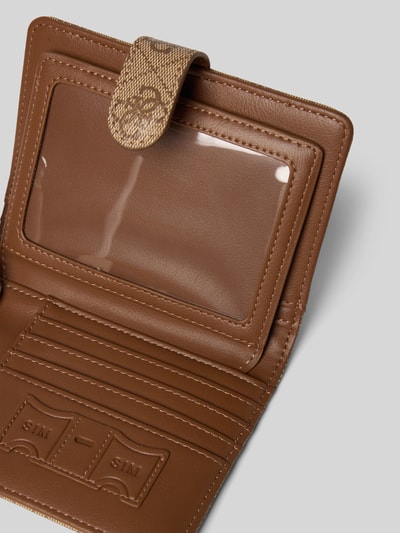 Guess Portemonnee met logo-applicatie, model 'Brenton' Lichtbruin - 3