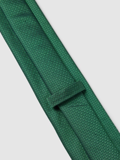 BOSS Zijden stropdas met all-over motief Groen - 3