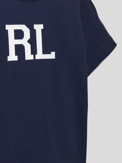 Polo Ralph Lauren Kids T-shirt met labelprint Marineblauw - 2