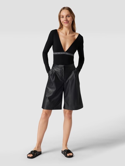 Balmain Body mit V-Ausschnitt Schwarz 1