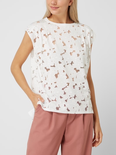 Ted Baker Top bluzkowy z efektem podpalania model ‘Ericah’  Biały 4