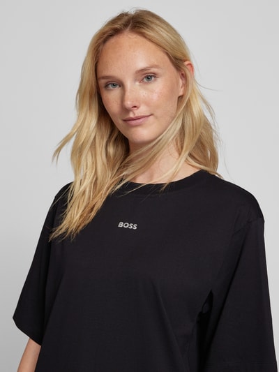 BOSS Orange Oversized T-Shirt mit Label-Print Modell 'Enis' Black 3