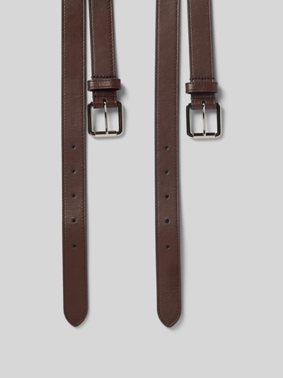 Lauren Ralph Lauren Ledergürtel mit Dornschließe im 2er-Pack Dunkelbraun 3