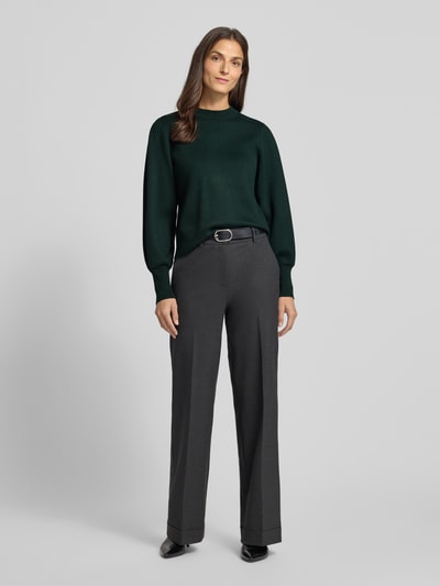 Jake*s Collection Strickpullover mit gerippten Abschlüssen Smaragd 1