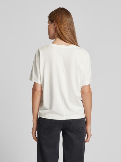 Oui T-Shirt mit Rundhalsausschnitt Offwhite 5