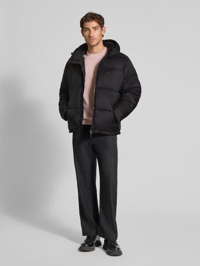 Wood Wood Steppjacke mit Kapuze Modell 'CLAUS PUFFER JACKET' Black 1