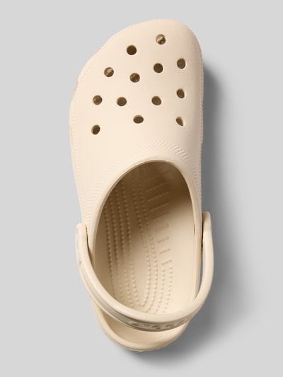 Produktfoto, Clogs mit labeldetail van Crocs in beige met afgeronde punt, comfortmodel, verstelbare riempjes, hakhoogte maat 39/40 4 cm