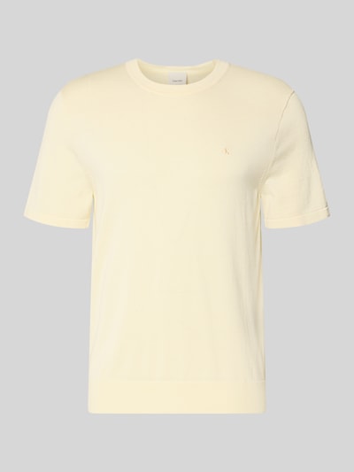 CK Calvin Klein Regular Fit T-Shirt aus reiner Baumwolle Hellgelb 2