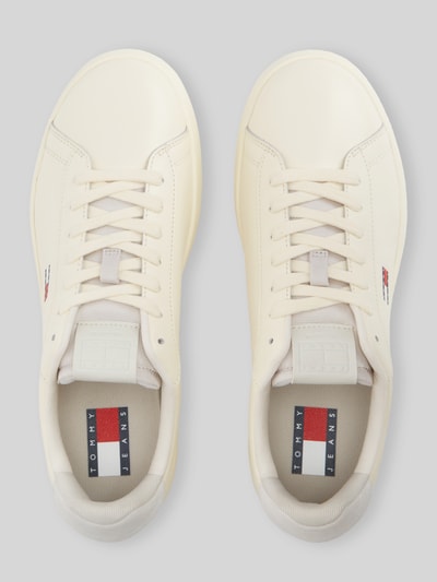 Tommy Jeans Sneakersy z naturalnej skóry z nadrukiem z logo Écru 4