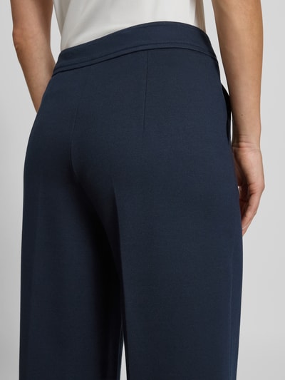 More & More Wide fit pantalon van viscosemix met elastische band Marineblauw - 3