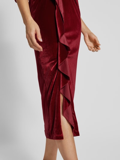 Paradi Maxikleid mit tiefem V-Ausschnitt Bordeaux 3