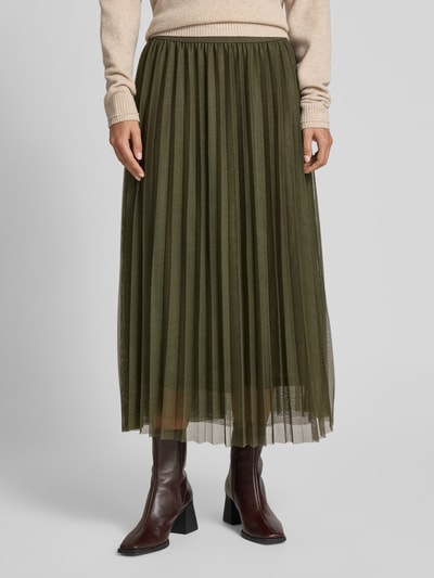More & More Spódnica midi o kroju regular fit z plisami Oliwkowy 4