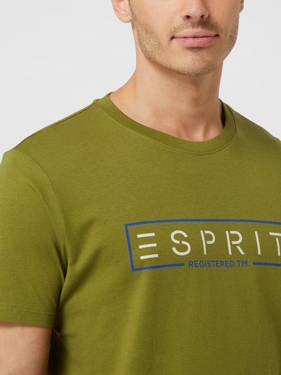 Esprit Regular Fit T-Shirt mit Logo-Print  Dunkelgrün 3
