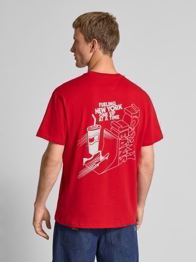 Tommy Jeans Regular fit T-shirt van puur katoen Rood - 4