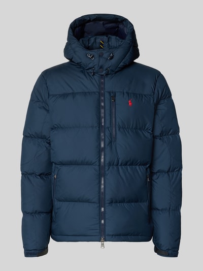 Produktfoto, Regular Fit Daunenjacke mit Logo-Stitching von Polo Ralph Lauren in Dunkelblau, glatte Oberfläche, Herren Daunenjacke