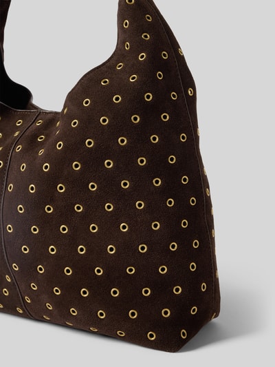 Mango Shopper mit Nieten Modell 'belinda' Dunkelbraun 3