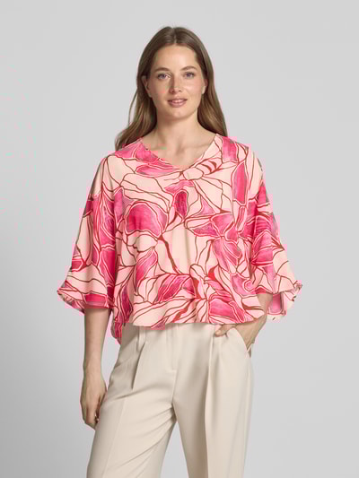 s.Oliver BLACK LABEL Loose Fit Blusenshirt mit Schmuckperlen Pink 4