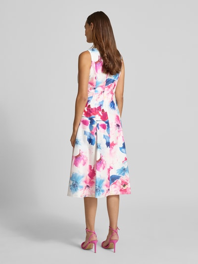 Vera Mont cocktailjurk met diepe ronde hals Felroze - 5