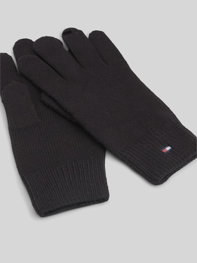 Tommy Hilfiger Handschuhe aus Baumwoll-Mix mit Woll-Anteil Black 3