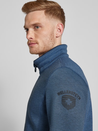 Wellensteyn Sweatjacke mit Logo-Stitching Modell 'TAMPER' Jeansblau 6