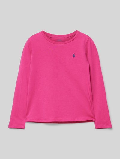 Polo Ralph Lauren Kids Bluzka z długim rękawem z wyhaftowanym logo Mocnoróżowy 1