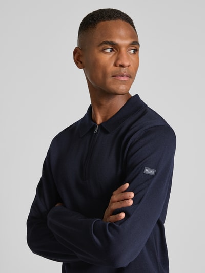 MAERZ Muenchen Gebreide pullover van merinowol Marineblauw - 3