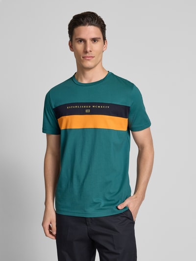 Christian Berg Men T-Shirt mit Label-Print Metallic Gruen 4