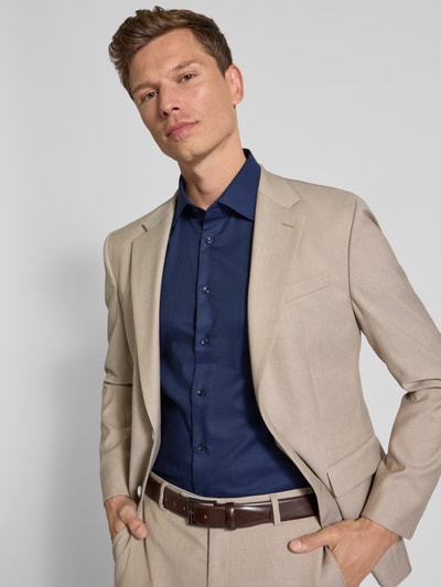 Christian Berg Men Regular fit zakelijk overhemd met knoopsluiting Marineblauw - 3