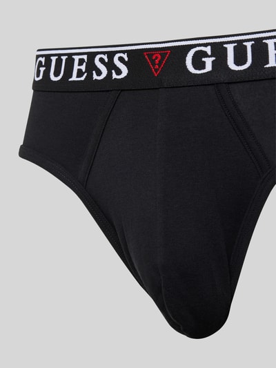 Guess Slip mit elastischem Logo-Bund Modell 'BRIAN' Black 2