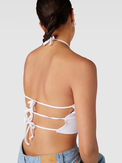 REVIEW Neckholder Crop Top SPOILED Print Weiss 3