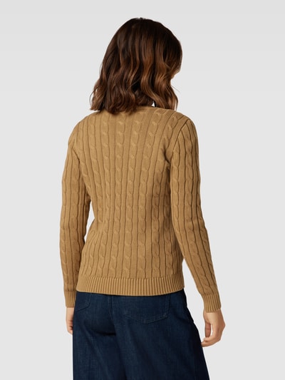 Lauren Ralph Lauren Gebreide pullover van wol met labelpatch, model 'MONTIVA' Beige - 5