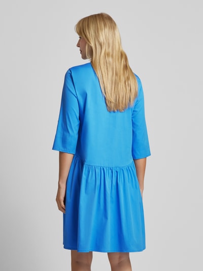 ROBE LÉGÈRE Sukienka koszulowa w kolorze miętowym o długości do kolan ze stójką Błękitny 5
