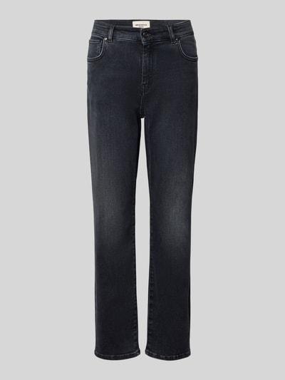 Produktfoto, dunkelgraue Slim Fit Jeans aus Baumwoll-Mix Modell 'LANA' von Weekend Max Mara mit dezenter Waschung, Damen Slim Fit Jeans von Max Mara
