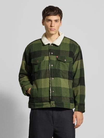 Levi's® Relaxed Fit Jacke mit Logo-Patch Modell 'Lare' Gruen 4