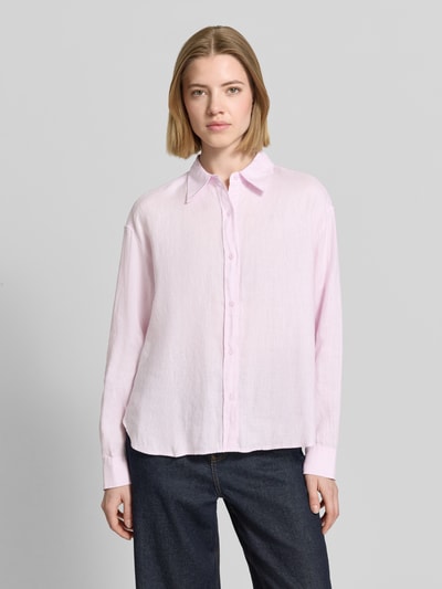Tommy Hilfiger bluzka oversized z czystego lnu Różowy 4