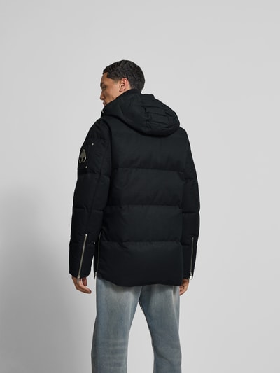 Moose Knuckles Daunenjacke mit abnehmbarem Webpelzbesatz Black 5
