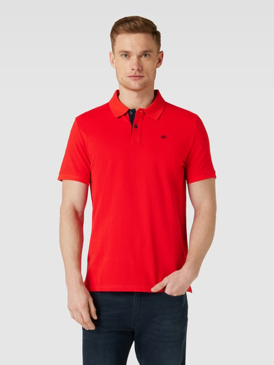 Tom Tailor Regular fit poloshirt met logostitching Rood - 4